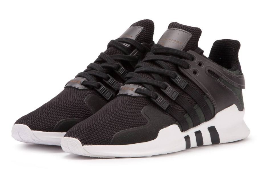 Adidas eqt support black cheap and white